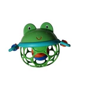 Cute Green Frog Teething & Rattle Ball Toy for Babies